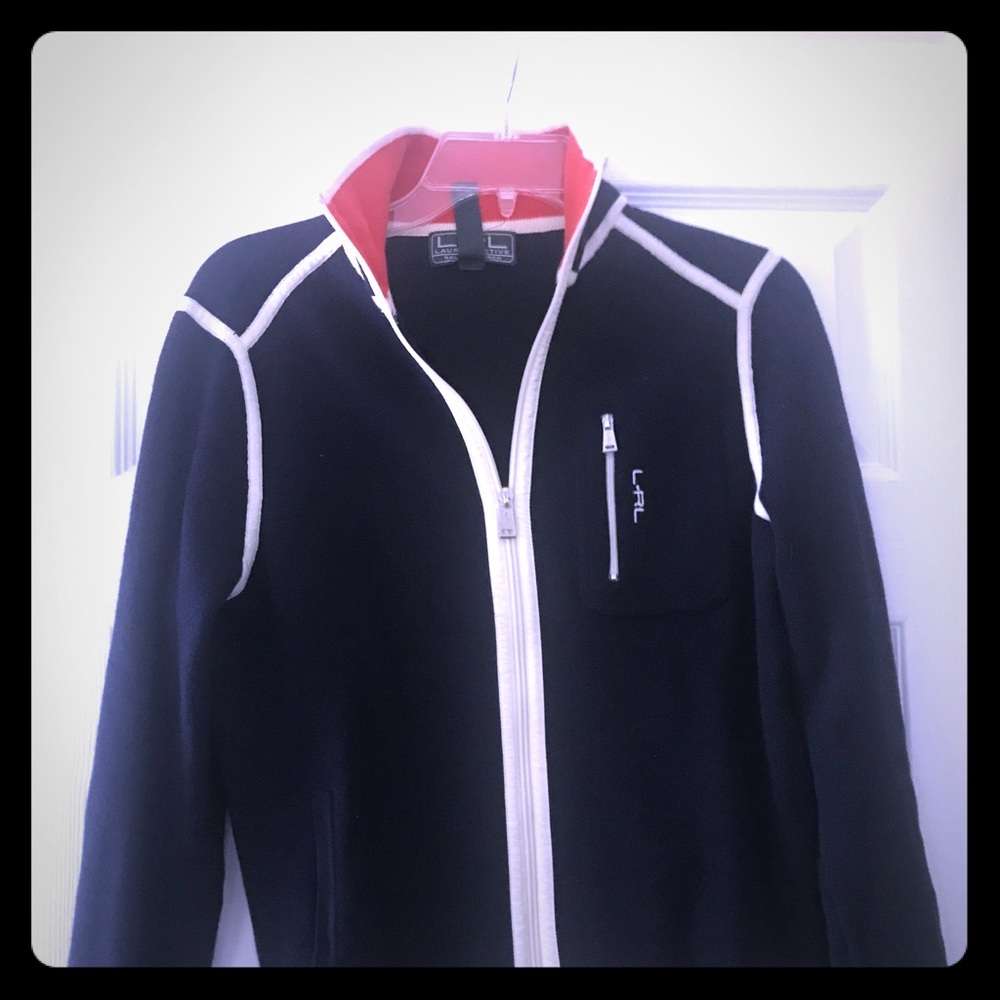 Lauren active navy zip up cardigan